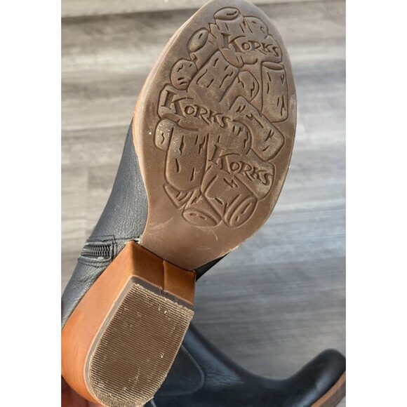 Kork-Ease Korks Women's Patrina Black Leather Bootie Size 9.5 Boots Zip - Picture 6 of 9